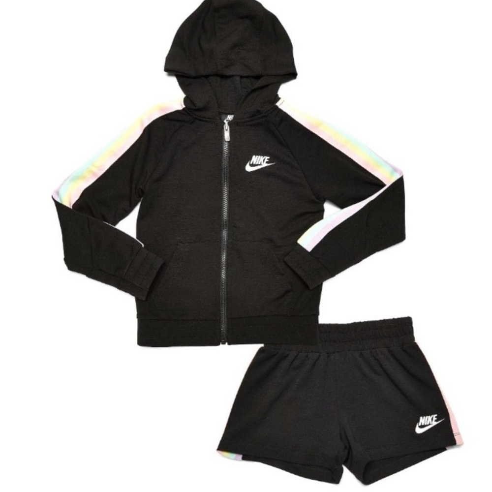Girls' Nike Rainbow Tape Jacket and Shorts Set